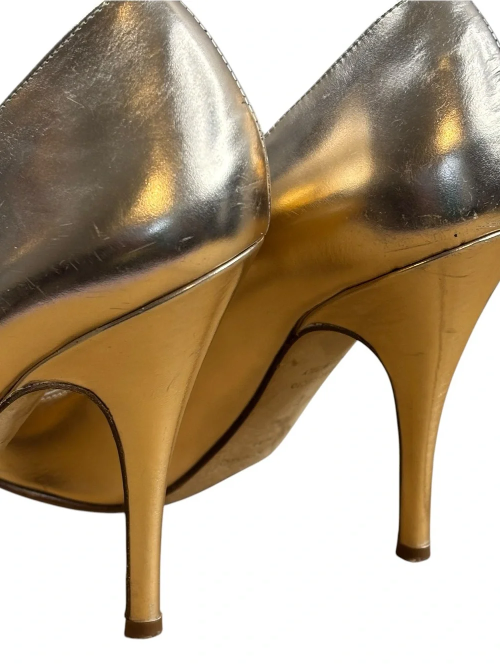 Kate Spade New York heels Stiletto pointed toe pump Rose Gold patent leather 7B.